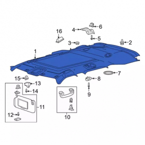 Ford Explorer 20 Ceiling Trim - Under Sunroof Beige