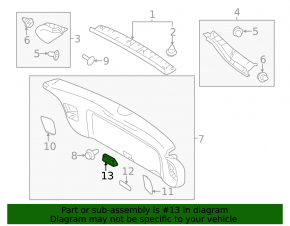 Mitsubishi Outlander 14-21 Inner Trunk Door Handle Black