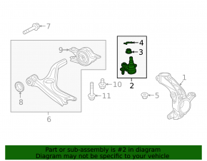 Ball joint left Honda Civic X FC 16-21