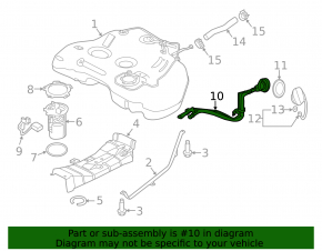 Fuel filler neck Nissan Maxima A36 16-23
