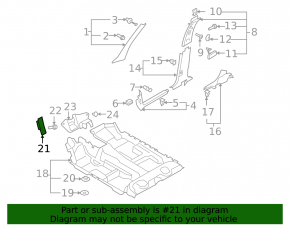 Footrest VW Tiguan 09-17