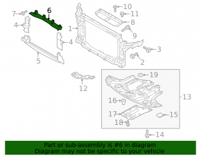 Upper radiator deflector Hyundai Tucson 16-18 1.6T