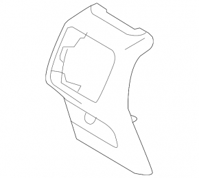 Rear center console trim Volvo XC40 19-25 black