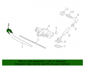 The rear windshield wiper arm plug on a Volvo XC60 18-26 has a broken mount.