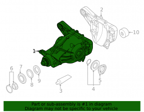Rear differential gearbox BMW X7 G07 19-20 N63 3.38 53k was water