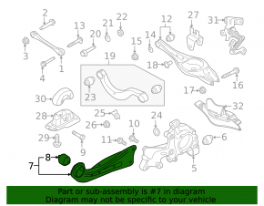 Rear left longitudinal arm VW Atlas 18-
