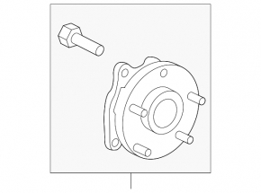 Front left hub for Toyota Venza 21-24 AWD