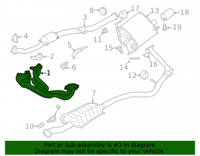 Exhaust manifold with catalytic converter Subaru Forester 17-18 SJ 2.5