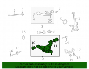 Lower control arm front left Toyota Sequoia 08-16