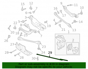 Rear right underbody strut Audi A6 C8 19-