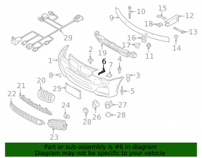 Air duct bracket right BMW X3 F25 11-17