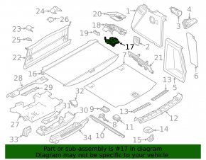 Trunk curtain lock right BMW X3 G01 18-21
