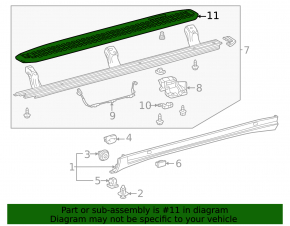 Right side step sill trim for Toyota Land Cruiser 24-26