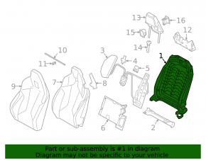Motor for adjusting the driver's seat backrest BMW X1 F48 16-22 without seat frame