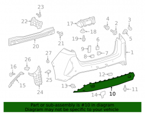 Toyota Prius 50 Prime rear bumper lip scratch 17-22