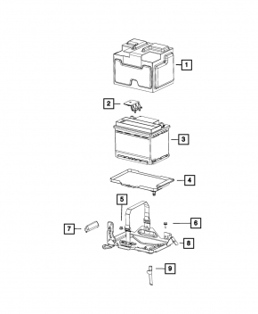 Battery bracket Fiat 500L 14-17