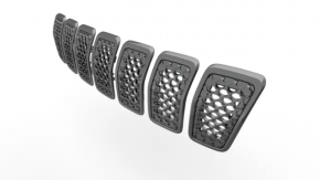 Radiator grill grill Jeep Cherokee KL 19-rest ser set 7pcs