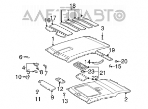 Left visor for Lexus RX300 98-00