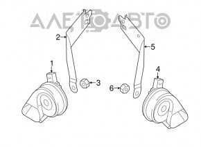 Bracket signal low VW Touareg 11-17