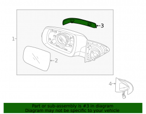 Turn signal repeater left mirror Kia Sorento 10-15