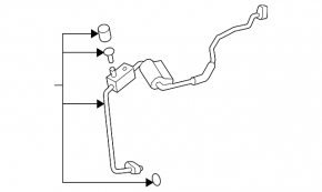 Air conditioning pipe condenser-connector Toyota Sequoia 08-22 4.7