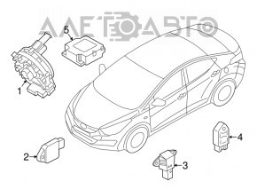 Airbag sensor door left Kia Forte 4d 14-18