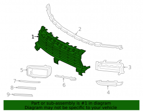 Radiator grill grill Porsche Cayenne 19-23 sport, structure
