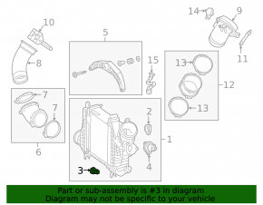 Intercooler support lower left Mercedes W167 GLE 350 20-23 2.0T rubber