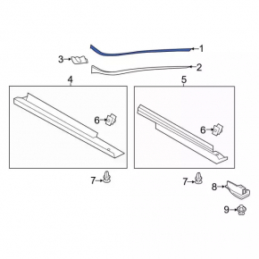 Front left windshield molding for Ford C-max MK2 13-18