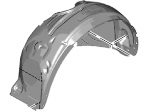Lincoln MKC 15-15 front left fender liner
