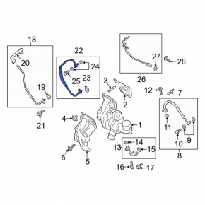 Lincoln MKC 17-19 2.0T Turbocharger Cooling Pipe Intake
