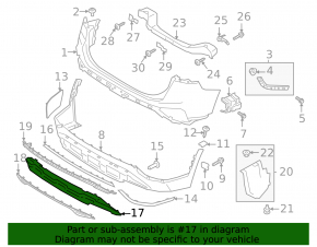 Lower rear bumper trim Hyundai Santa FE 21-23 XRT, graphite structure, scratches