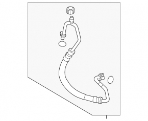 Air conditioning condenser-compressor pipe Mazda CX-50 23-26 2.5, 2.5T