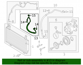 Air conditioning condenser-compressor pipe Mazda CX-50 23-25 2.5, 2.5T
