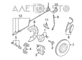 Front left brake disc VW Jetta 19-