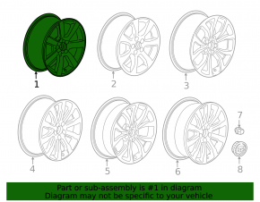 Wheel disk R17 x 8J ET42 5*115 Cadillac ATS 13-type 1, curb