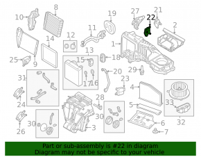 Actuator motor heater drive ventilation VW CC 08-17