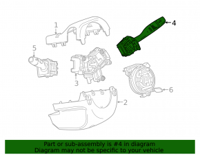 Right steering column switch for Chevrolet Cruze 16-19