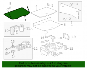 Chevrolet Bolt EUV 22-23 black trunk shelf