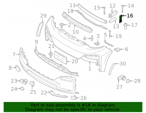 Front Bumper Lower Reinforcement Bracket Left BMW i3 14-20