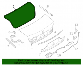 Trunk lid seal BMW 7 G11 G12 16-22