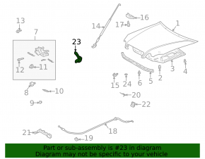 Right hood hinge for Lexus IS200 IS300 99-05