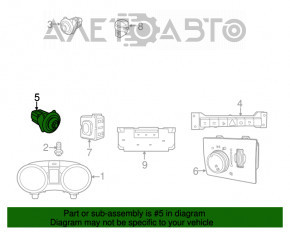 Dodge Durango 11-13 Fuel Door Button