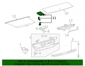 Trunk lid left Toyota Highlander 20-