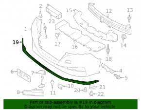 Nissan Leaf 19-22 front bumper lip