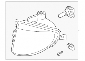 Left fog light for BMW 5 F10 11-13