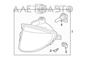 Left fog light for BMW 5 F10 11-13