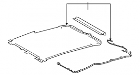 Sunroof mechanism frame Lexus ES250 ES300h ES350 19-21 under panorama
