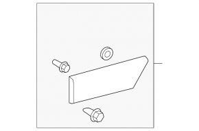 Lower rear right door trim for Toyota FJ Cruiser 2014, black