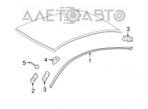 Roof molding trim left Lexus GS300 GS350 GS430 GS450h 06-11 scratches, missing clip